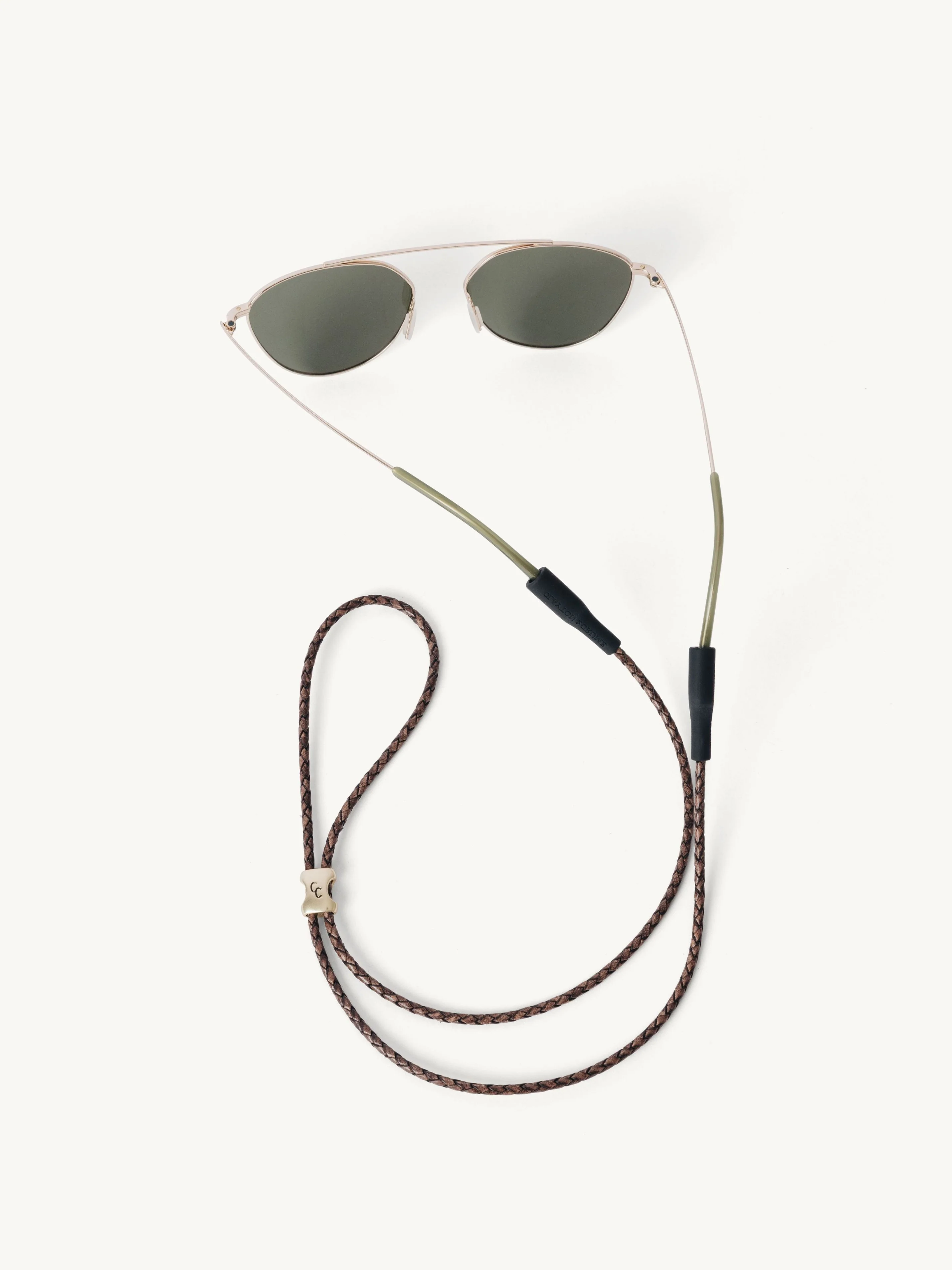 Braided Leather Sunglass Strap